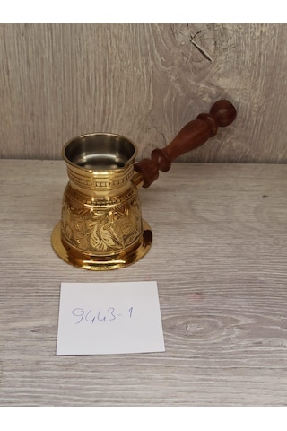 Pirinç Cezve Ağzı Dar 3.25 İnç Sarı