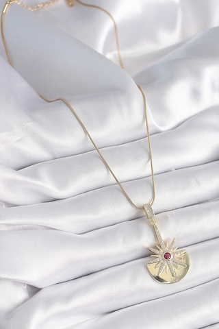 Utterly Good 316l Çelik Gold Kaplama Zirkon Taşlı Yıldız Model Kadın Kolye Metalik 26281897