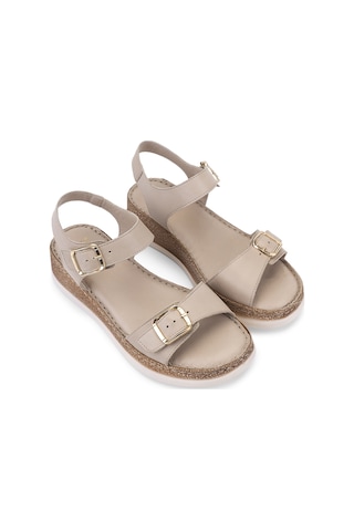 Tamer Tanca Kadın Bej Comfort Sandalet 1107 215 Bn Sndlt Y25 Bej