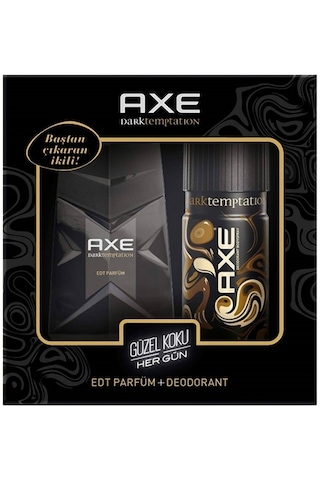 Axe Dark Temptation Erkek Parfüm EDT 50 ML + Temptation Erkek Sprey Deodorant 150 ML