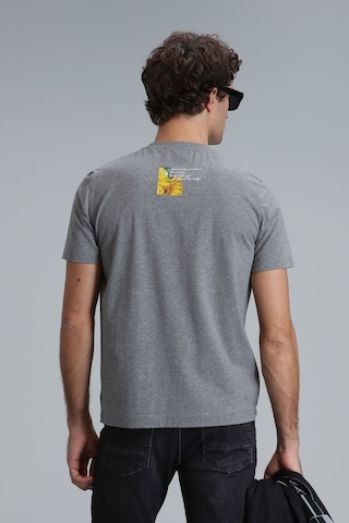 Lufian Erkek June Modern Grafik T-shirt 111020192 Gri
