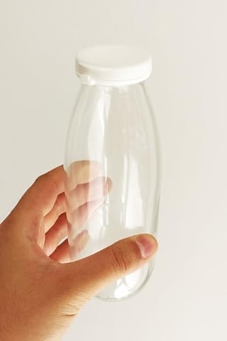 500 Ml Şeffaf Sürahi Süt, Ayran, Su, Limonata, Meşrubat Şişesi 500 Cc Yırtmalı Kapaklı Cam Şişe 6 Adet 6, Be