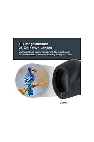 Celestron 71210 Nature 10 X 25 Monocular Dürbün Kutulu , Siyah Çok Renkli