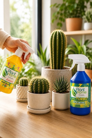 Bitki Besini Seti Turbo Ve Kaktüs Kök Gelişim Destekleyici 2x500 Ml 1 L