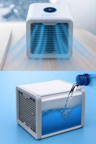 500 Ml Işıklı Masa Üstü Mini Klima Soğutucu Hava Nemlendirici