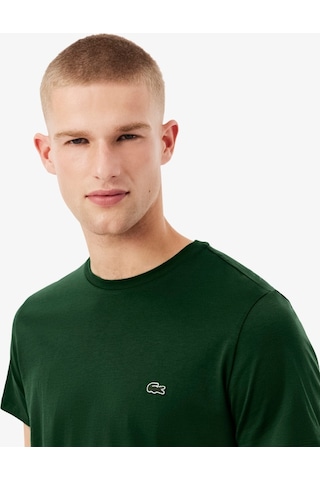 Lacoste Erkek Regular Fit Bisiklet Yaka T-shirt Yeşil