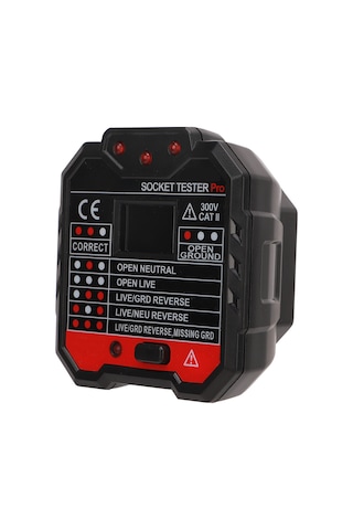 Moveevo Ht106e İngiliz Standardı Prizi Testeri - Faz Ve Polarite Kontrol Cihazı 48-250v, Akıllı Devre Güvenliği Tespiti