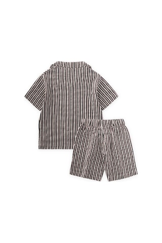 Gofre Gömlek Kapri Takım 2-10 Yaş Siyah Siyah