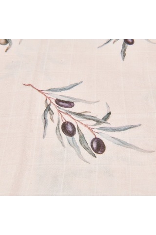 Evidea Soft Müslin Zeytin Desenli Kurulama Bezi - Beyaz - 40x60 Cm Beyaz