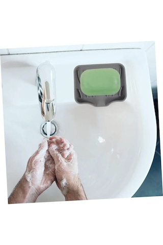 Tineke Silikon Mutfak, Banyo Su Giderli Vantuzlu Esnek Sabunluk