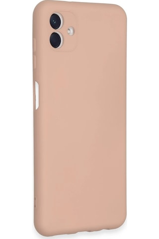 Gld-spt- Newface Samsung Uyumlu Galaxy A04e Kılıf Nano İçi Kadife Silikon - Pudra