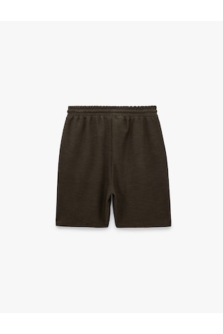 Koton Regular Fit Cepli Bermuda Beli Bağcıklı Şort Kahverengi 6sam40068mk Kahve