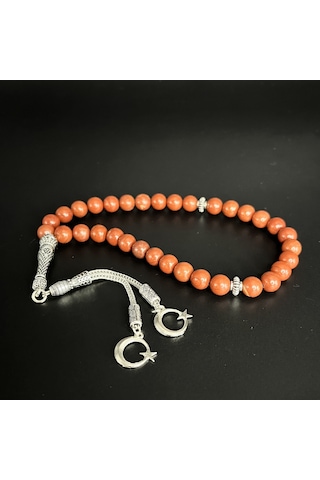 Yıldız Doğal Taş Kırmızı Jasper 8mm 33lük Doğal Taş Tesbih