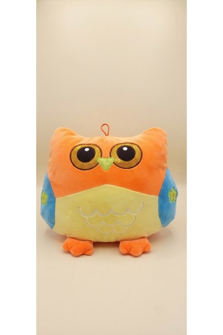 Peluş Baykuş Yastık 40 Cm Turuncu
