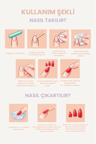 Takma Tırnak Seti & Zararsız Yapıştırıcı 74540454