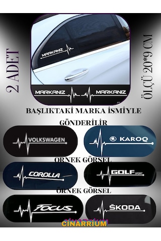 Fiat Brava İçin Lüks Aksesuar Oto Ritim Kaliteli Sticker 2 Adet 20 9 Cm