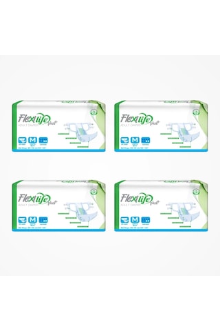Flexi Life Yetişkin Tekstil Yüzeyli Bel Bantlı Hasta Bezi M Medium 30'lu Paket X 4 Paket M