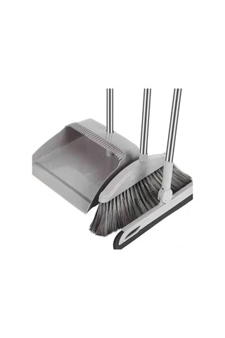 Neevoyu Gri Ev Temizlik Seti: Süpürge, Topak Ve Silecek Kombinasyonu - Ev İçi Temizlik Araçları