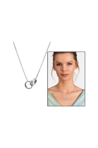 Çift Alyans Tasarım Silver Renk Çelik Kadın Kolye (508194996)