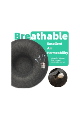 Mufunye Rahat Kedi Donut Tünel Yatağı Çıkarılabilir Her Mevsim Yarı Kapalı Kedi Yuvası E