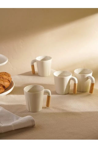 Sl Home Çay Ve Kahve Bardakları 4 Adet 250 Ml "trento" Hediye 221704759 Beyaz