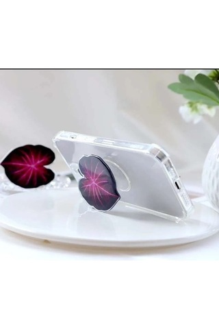 Muduan K001 Soket Katlanır Kavrama Tok Pretty Yaprak Akrilik Telefon Tutucu İphone Uyumlu13 Evrensel Telefon Braketi Griptok Standı Renkli Direksiyon Bjekph