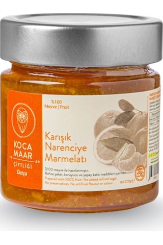 Kocamaar Çiftliği Karışık Narenciye Marmelatı (Rafine Şeker İlavesiz) 270 gr