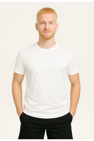 Axxel Erkek Beyaz Kısa Kollu T-shirt-d405 Beyaz