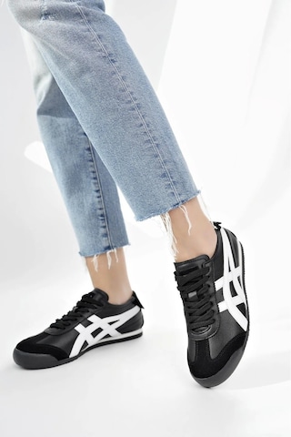 Bs Shoes Tayger Unisex Spor Ayakkabı Kaymaz Taban Oxford Sneakers Siyah