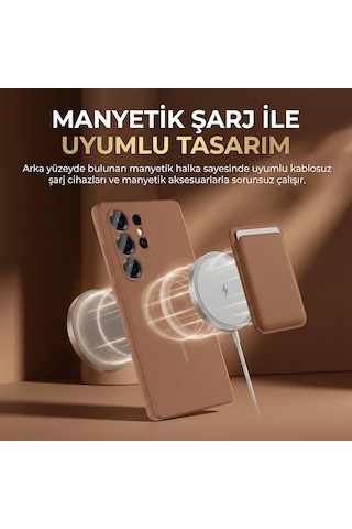 Microsonic Samsung Galaxy Uyumlu A57 Kılıf Zeno Magsafe Mürdüm -