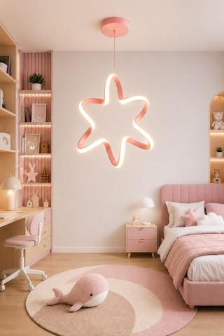 Yalven Led Sarkıt Avize Çocuk Odası Günışığı Pembe