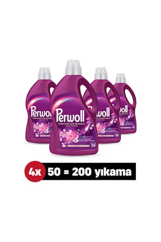 Perwoll Hassas Bakım Yenileme Çiçek Cazibesi Sıvı Çamaşır Deterjanı 50 Yıkama 4 x 2750 ML