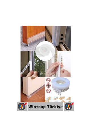 Premium Kapı Altı Pencere Rüzgar Toz Isı Böcek Haşere Önleyen Rüzgar Kesici Bant 3 Metre 5 Adet