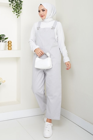 Tek Cepli Bahçıvan Tulum 1553 - Gri Gri