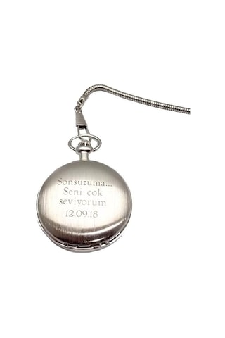 Çılgıntrend İsim Yazılabilir 47 MM Retro Köstekli Cep Saati