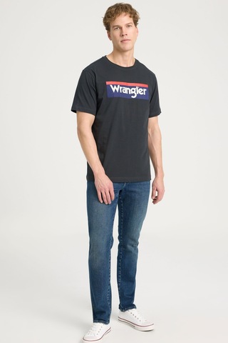 Wrangler Lightweight Ss 3color Log Siyah Erkek Kısa Kol T-shirt 000000000101982805