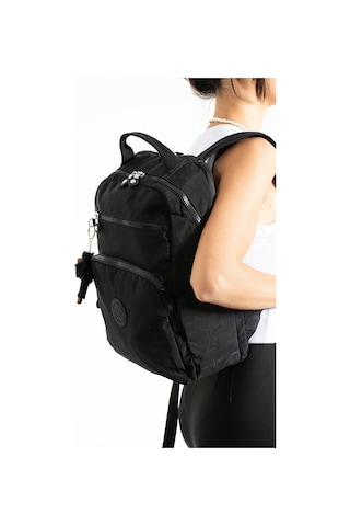 Sanmorris Unisex Suya Dayanıklı Krinkıl Kumaş Çok Gözlü Orta Boy Siyah Renkli Laptop Okul Ve Sırt Çantası S-3011 Siyah