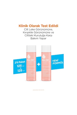 Bio-Oil Çatlak Karşıtı & Leke Karşıtı Nemlendirici Cilt Bakım Yağı 125  ML - 2 Adet Set