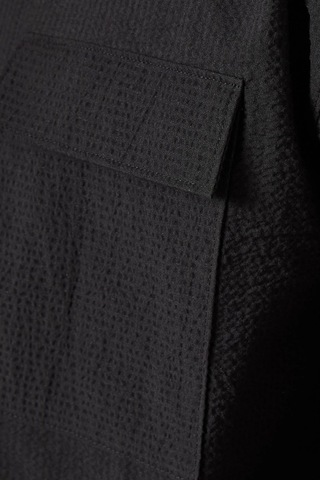 About Blank Seersucker Linen Blend Overshirt Erkek Ceket Siyah