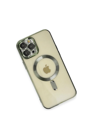 Newface - 890 - iPhone Uyumlu 12 Pro Max Kılıf Kross Magneticsafe Kapak - - Csmo-tex - Koyu Yeşil