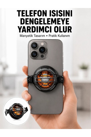 Hubrendy Tekno Mobil Oyunlar İçin Serinletici Telefon Fanı Sessiz Çalışma Geniş Kıskaçlı Tasarım