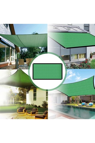 Maiyame 3 4m Yeşil Dış Mekan Gölge Ağı - Uv Koruma, Isı Azaltma, Balkon Bahçe Teras İçin Dayanıklı Polietilen Çok Renkli