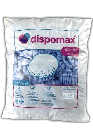Galoşsan Dispomax Tek Kullanımlık Tela Bone 1000 Adet Mavi 52x45cm Çok Renkli