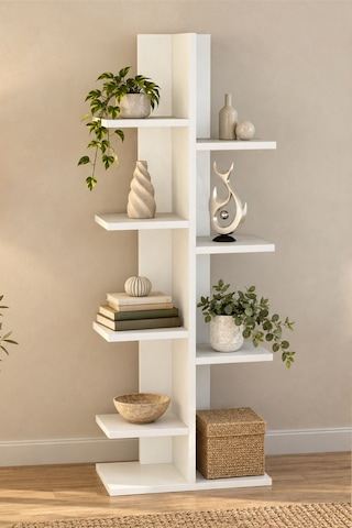 Nord Kitaplık Ve Çiçek Standı 45 X 120,8 X 21,7 Cm - Beyaz