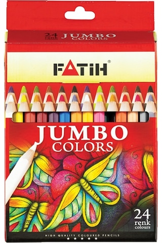 Fatih Kuru Boya Karton Kutu Jumbo Tam Boy 24 Renk 33350