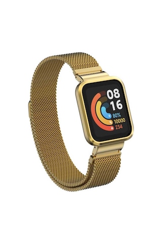 Xiaomi Redmi Watch Mi Watch Lite Uyumlu Krd-58 Metal Joec Kordon-gold
