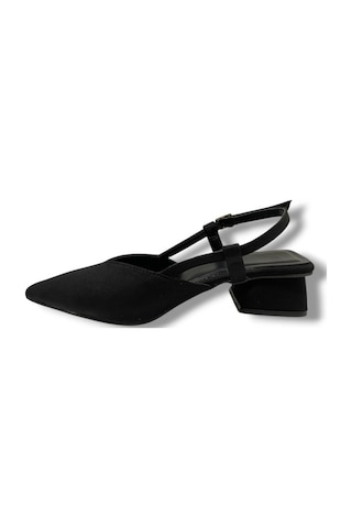 C-shoes 6004-25 V Ağız Kısa Topuk Kadın Ayakkab Siyah