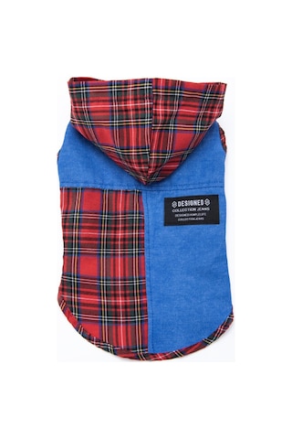 Pawstar Denim & Plaid Kedi Köpek Gömleği