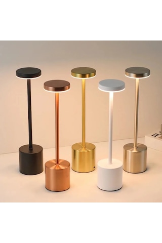 Basit Dokunmatik Sensörlü Led Masa Lambası Şarj Edilebilir Masa