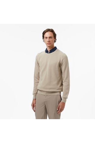 Nautica Erkek Bej Classic Fit Kazak Düz S57200t Bej